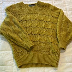 Women's Mustard Cable Knit Sweater size small